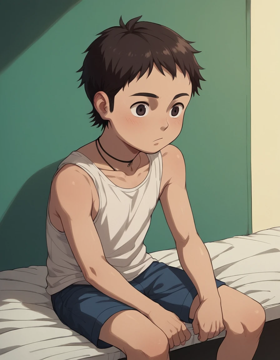 score_9, score_8_up, score_7_up,score_6_up,score_5_up, perfect, perfection, 1boy_child_shota, black_hair, ch41, solo, sitting,