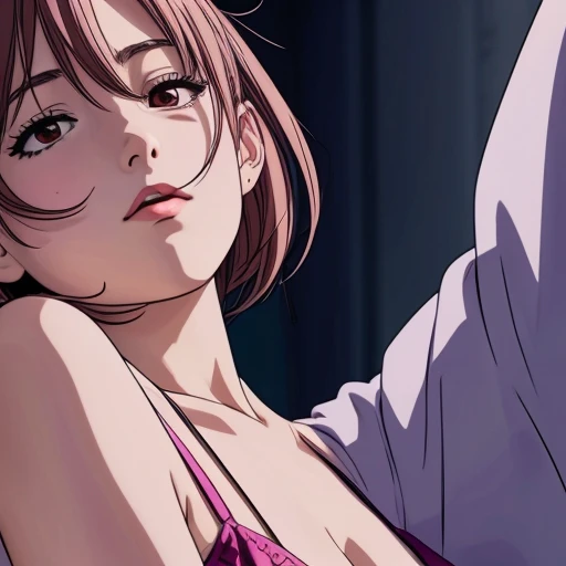 sozinho, 1girl, master part, ultra realistic, Pornografia, 4k, disco Rigido, qualidade soberba, grandes luzes e contraste,pink open fishnet bra,calcinha borboleta aberta rosa, lingerie rosa crotchless, calcinha preta fishnet,mulher sorridente de cabelo bonito vestindo Open_lingerie, Standing up,buceta realista, Back view,modelshoot, Visible, barnet, glossy, Voltar 
vista, fundo do quarto