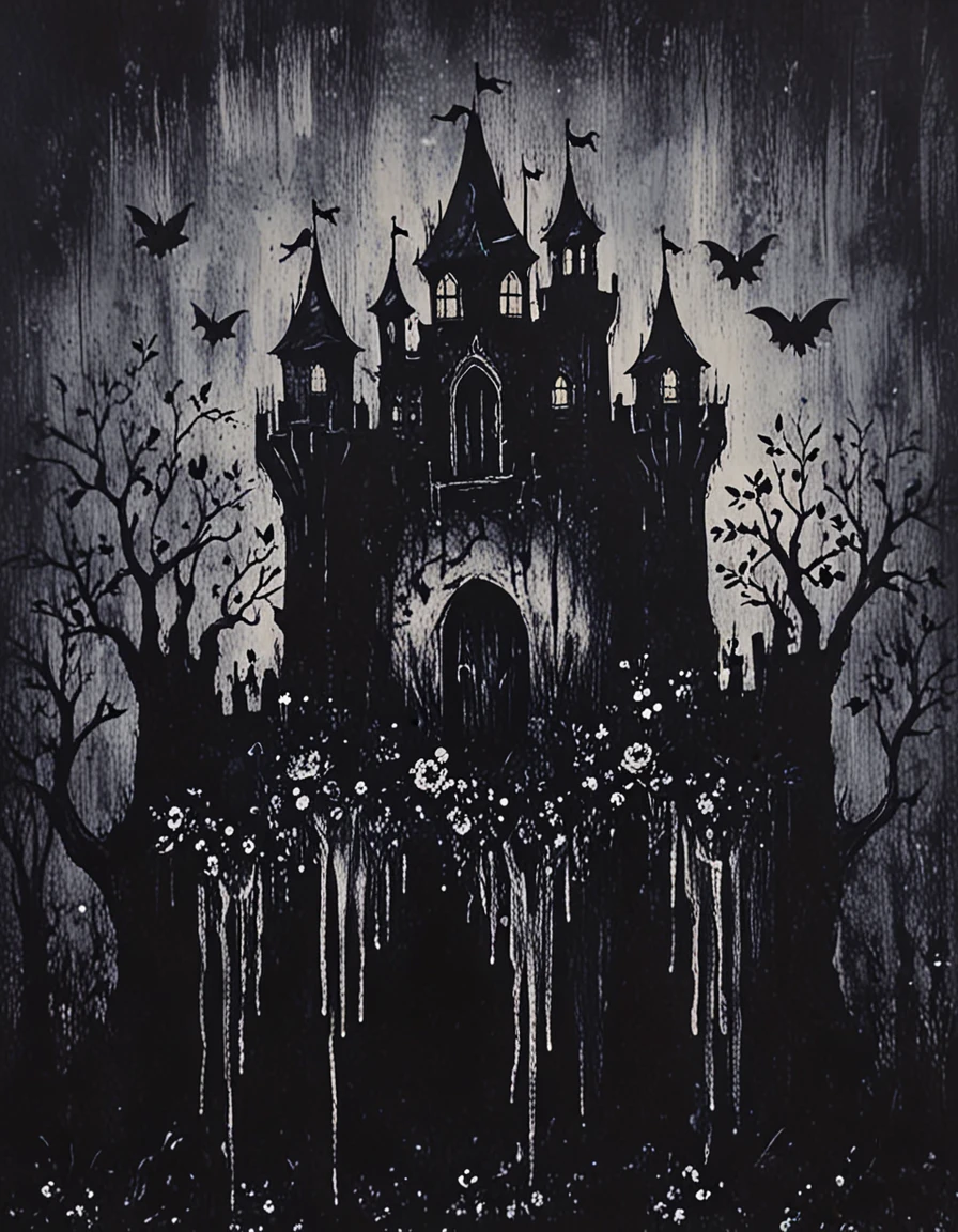 We Have Always Lived in the Castle <lora:novuschroma64 style:1.3> novuschroma64 style <lora:sdxl_lightning_8step_lora:1>