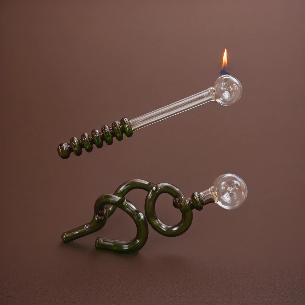 A glass bulb pipe for smoking stuff XL