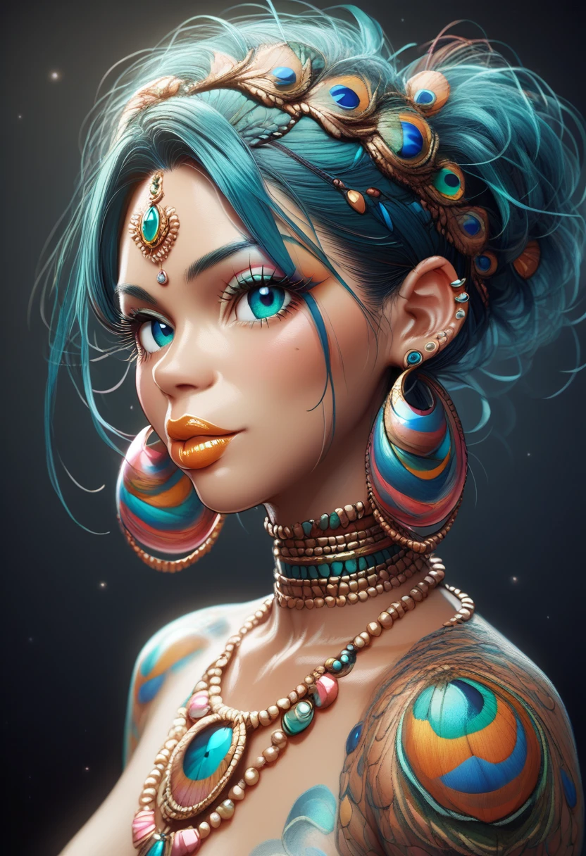 (source_anime:1.2), score_9, score_8_up, score_7_up, 1girl, wearing peacock jewelry, peacock earrings, peacock necklace, peacock lipstick, <lora:Peacock_World_Morph_XL:1>, score_9, score_8_up, score_7_up,