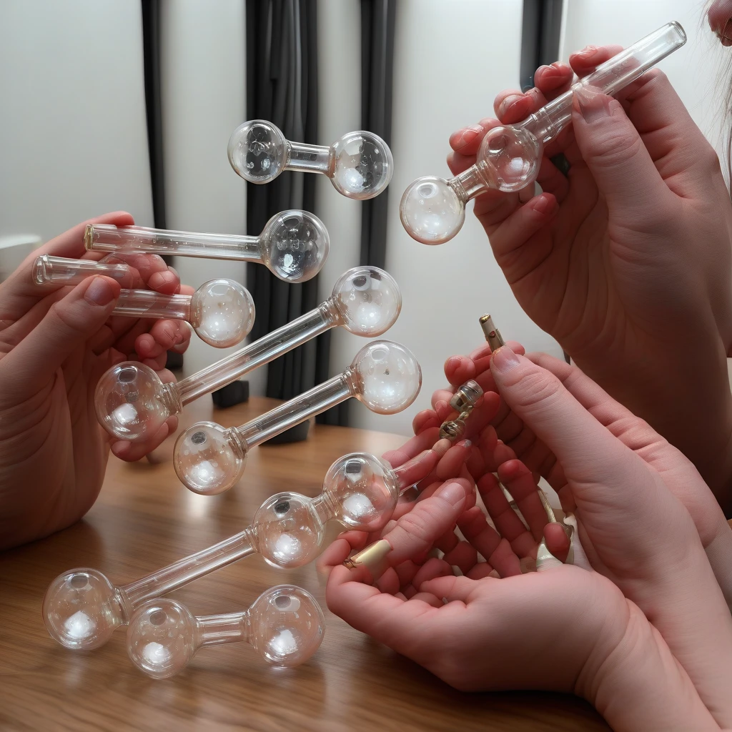 A glass bulb pipe for smoking stuff XL