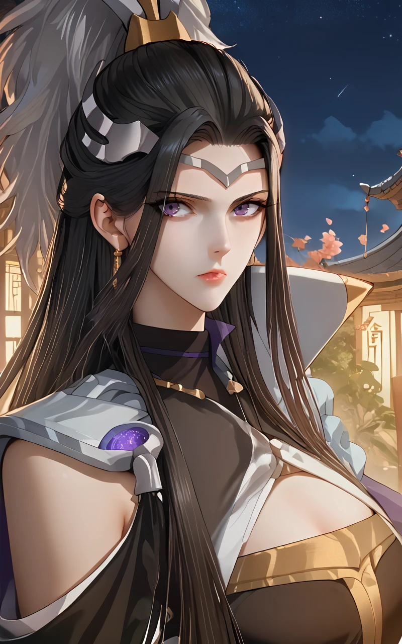 score_9,score_8_up,score_7_up,source_anime,night,
1girl,long hair,black hair,hair ornament,jewelry,chinese clothes,rich,royal,huge breasts,navel,cleavage,facing viewer,looking at viewer,purple eyes,<lora:sect_leader-000016:1>,