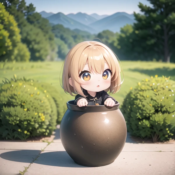 <lora:tsubo-002:1> chibi girl in tsubo pot