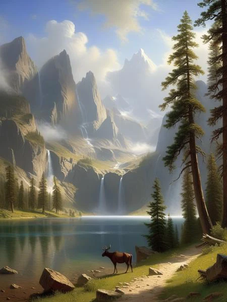 <lora:06NatureArt_Hap_XL:1>, Albert Bierstadt style, 1w