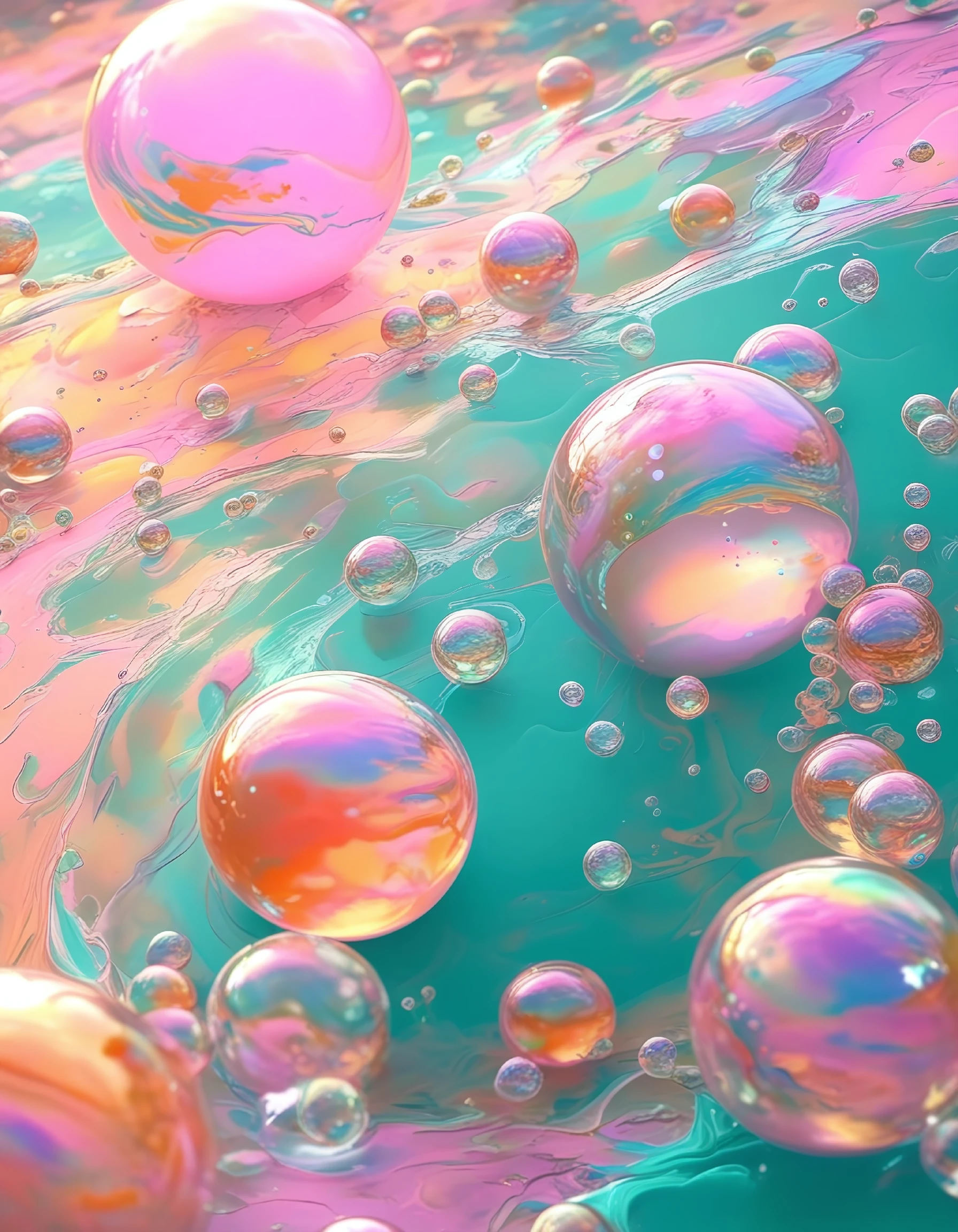 strange concept art of a (cyan and pink and green and orange mysterious world:1.2), bubbles of parallel worlds float in the air, (pastel colors:1.4), digital painting, oil painting, hyper-realism


















































































































































































































































