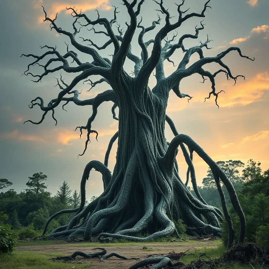 old giant tree,worms of terror