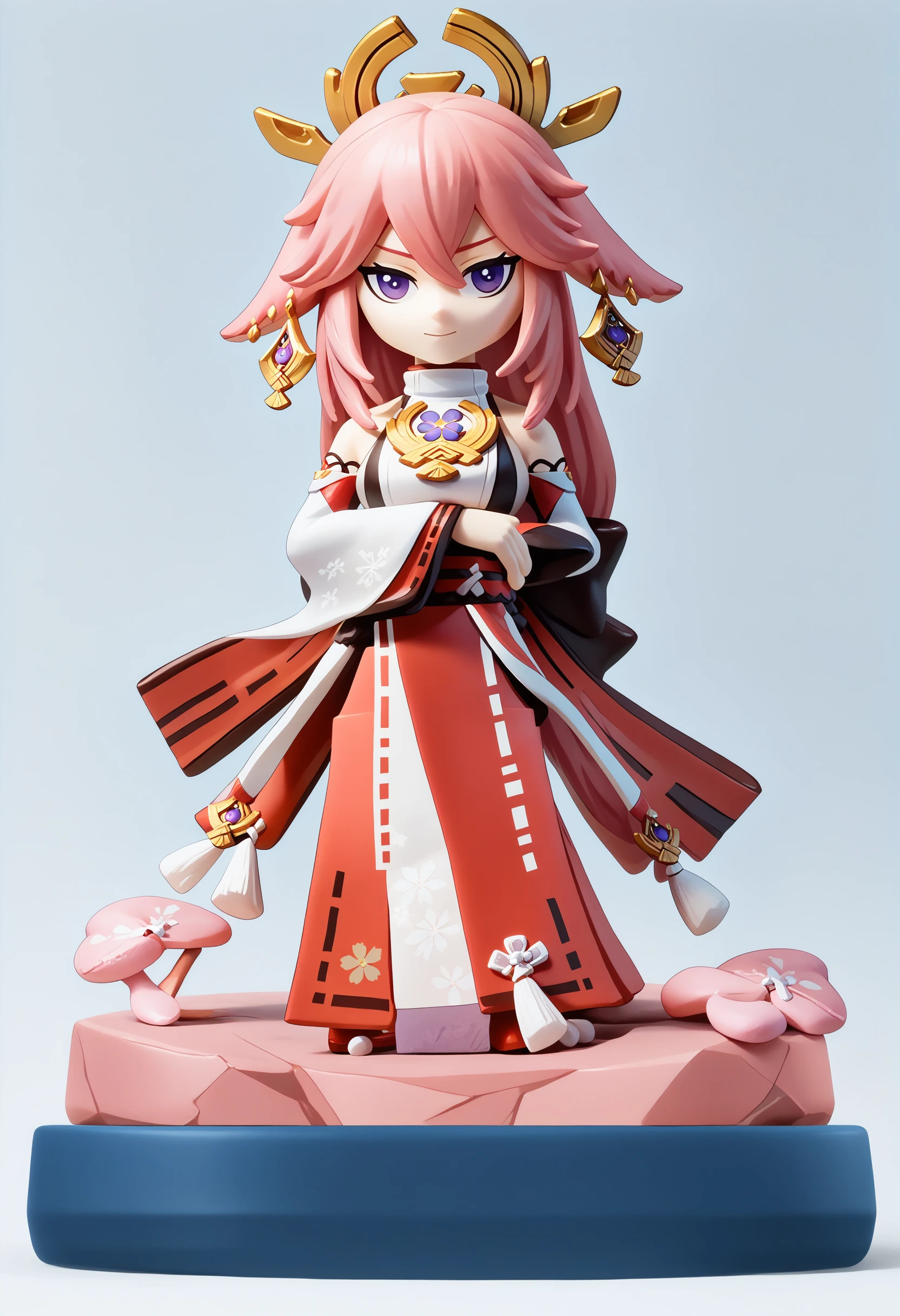 score_9, score_8_up, score_7_up, amiibo, figure, solo, full body, <lora:Amiibo_pdxl_Incrs_v1:1>, yae miko,