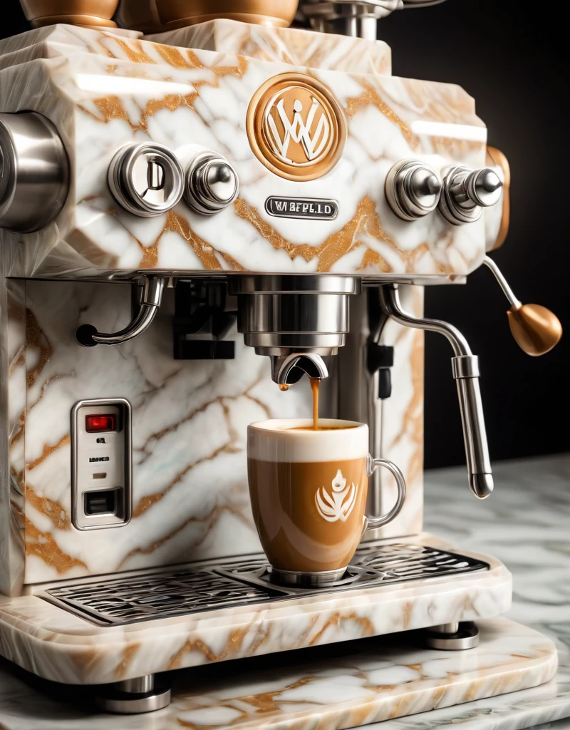 <lora:MarbleCastaluminumWorldXL:1> (coffe machine MarbleCastaluminumWorld )((Photo Focus, DOF, Aperture, insanely detailed and intricate, character, hypermaximalist, hyper realistic, super detailed,))  (smile at viewer:1.3)