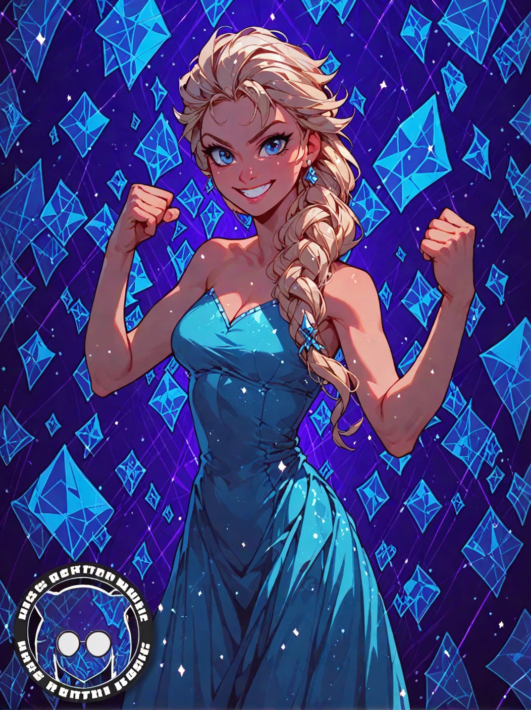 score_9, score_8_up, score_7_up, score_6_up, elsa, neon, 

medium breasts, vivid, dynamic pose, dress,

crystals, sparkle, fist, cute, smile,
