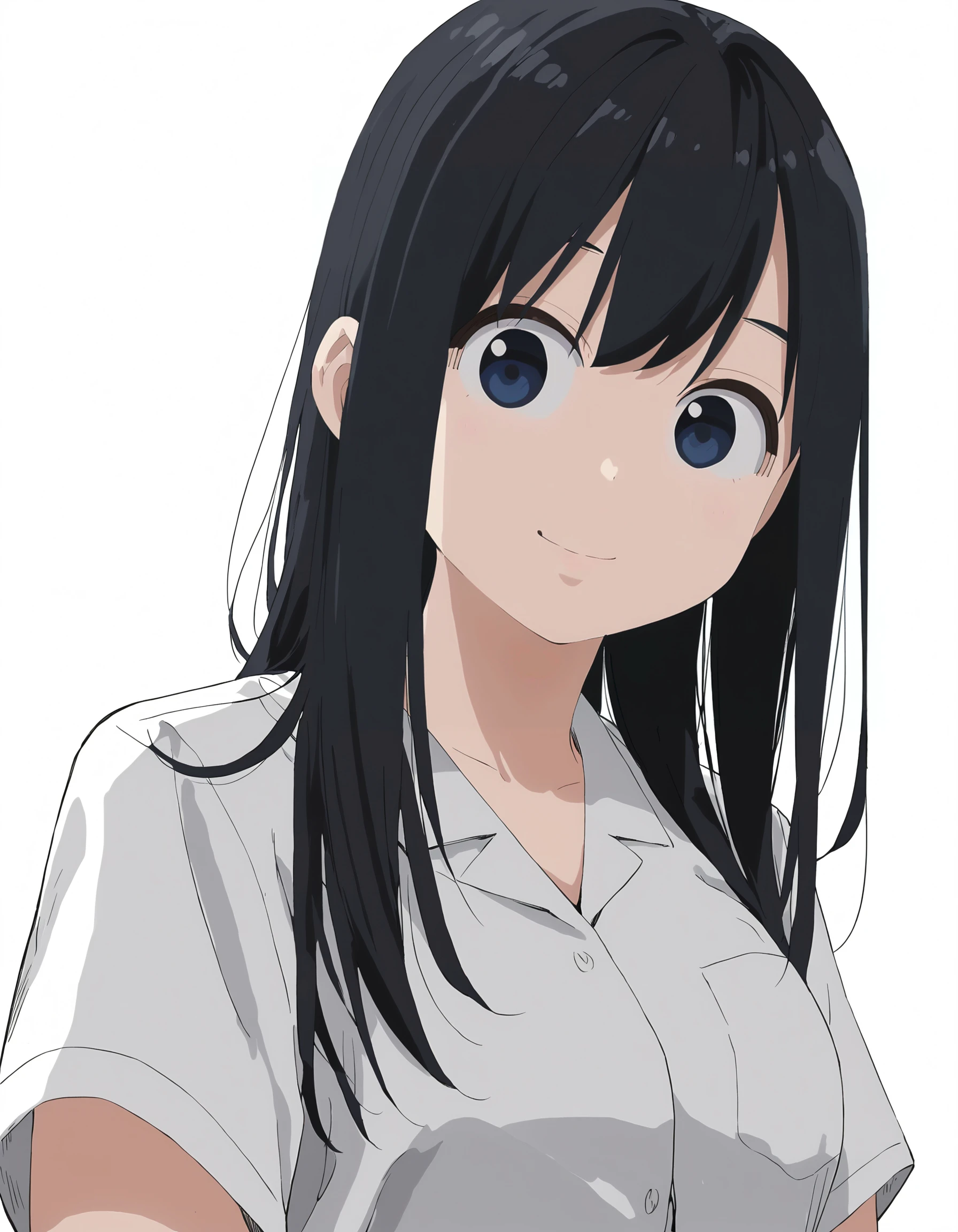 score_9, score_8_up, score_7_up
BREAK 1girl, <lora:RihoXL-v4:1>, riho, black hair, dark blue eyes, school uniform, white shirt, collared shirt, short sleeves, breast pocket, looking at viewer, smile, upper body
BREAK white background