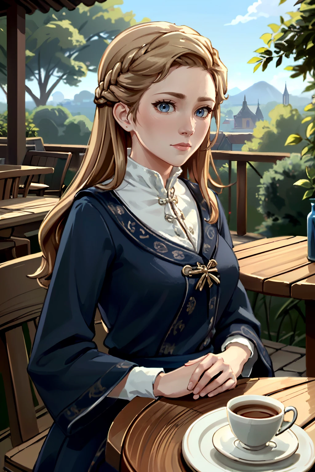 ((ultra detailed, masterpiece, absurdres))
<lora:GOTGwyn:0.7>
GOTGwyn, 1girl, blonde hair, long hair, looking at viewer, cafe terrace, morning, peaceful and serene with soft morning sunlight