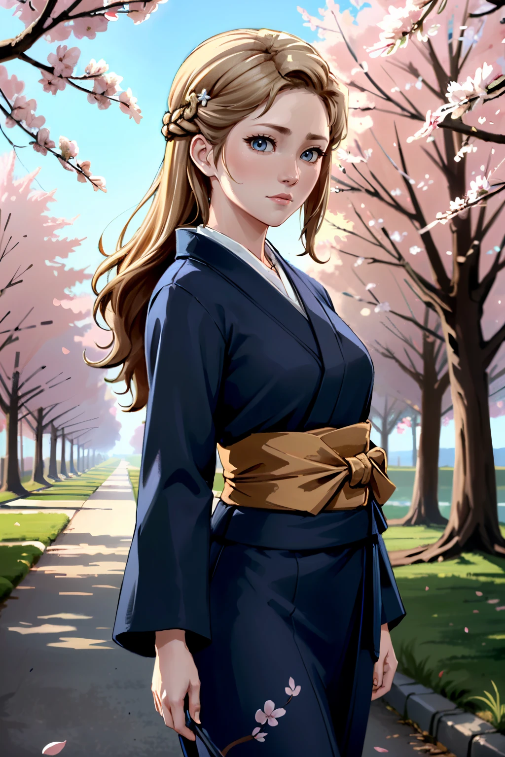 ((ultra detailed, masterpiece, absurdres))
<lora:GOTGwyn:0.7>
GOTGwyn, 1girl, blonde hair, long hair, looking at viewer, walking in a serene Japanese park with cherry blossoms, yukata, and a hair ornament
