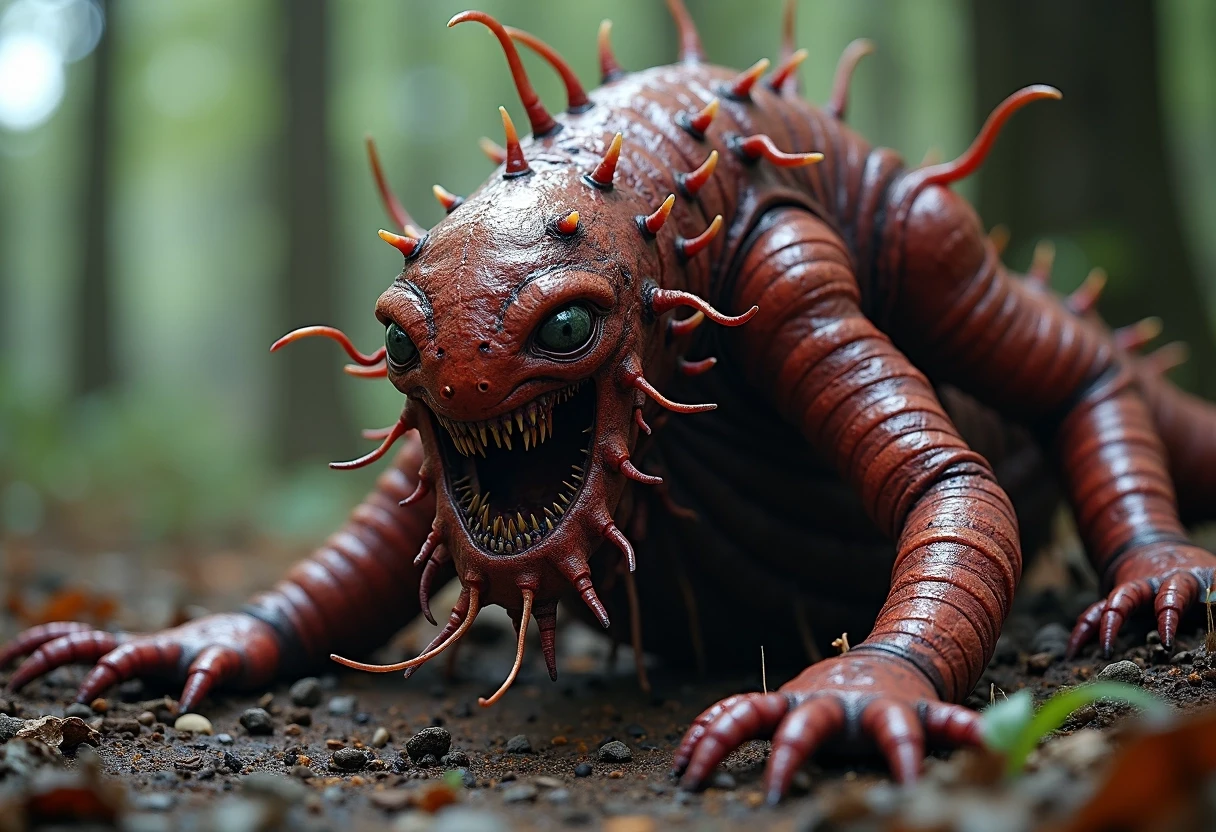 creepy forest guardian, worms of terror