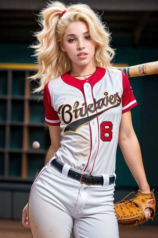 DEN_cherrycrush_OF
(playing baseball and wearing a baseball uniform swinging a bat, baseball uniform, playing baseball, baseball:1.3),
bokeh, f1.4, 40mm, photorealistic, raw, 8k, textured skin, skin pores, intricate details <lora:epi_noiseoffset2:1>, epiCRealism