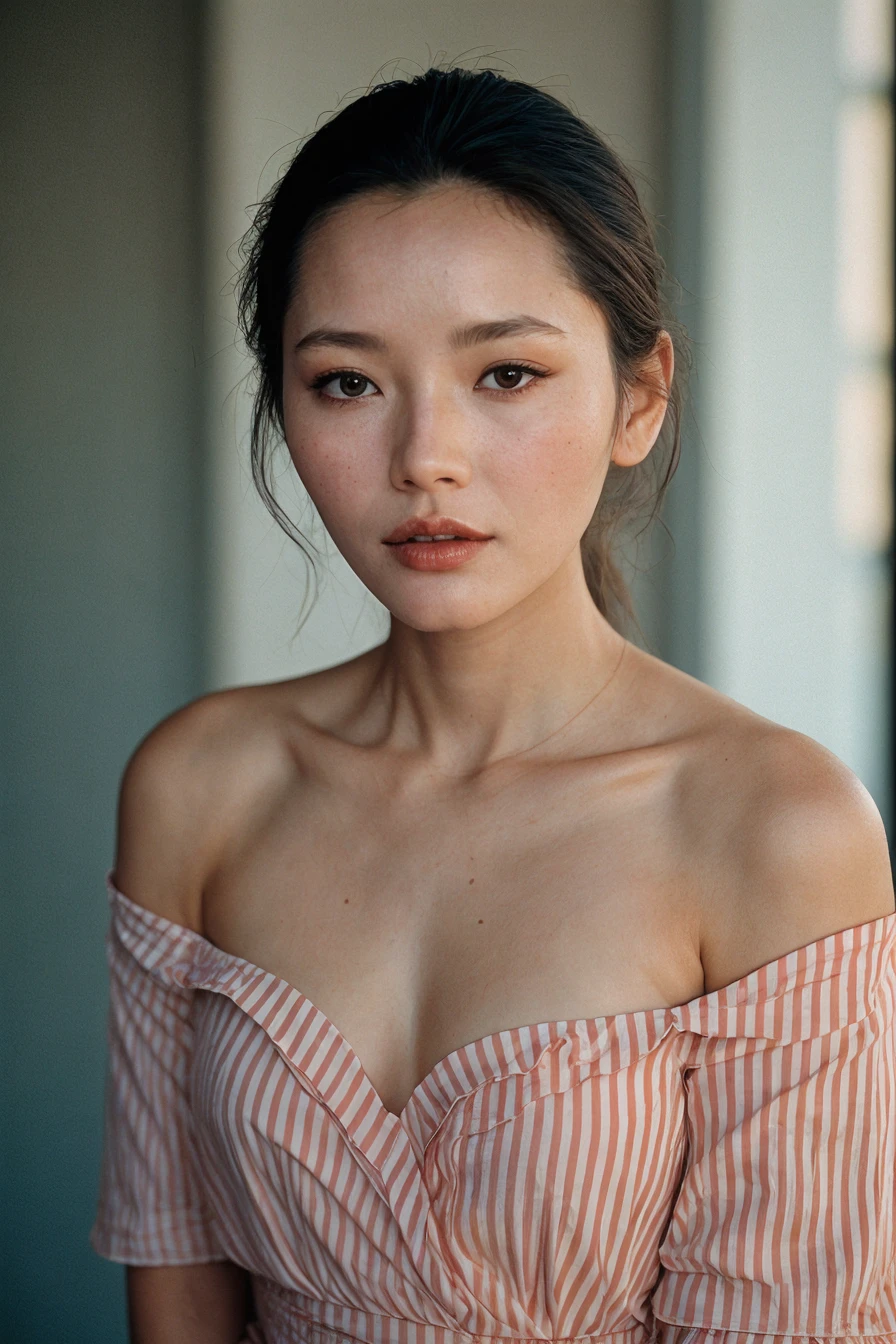 8K Ultra HD、RAWphotograph、モデルphotograph撮影、Asian race, European laces, (masterpiece, Highest quality, photoGenuineistic, High resolution, photograph: 1.3), close, focus on, Hot Model, slim, 40 year old mature woman、Small face、Shortcuts、Dark brown hair、Beautiful eyes in every detail、Genuineな肌, (Perfect body), Sexy hot face, erotic, sexual sight, slim, Sweat top, Beautiful eyes in every detail、Glossy Lips、Small breasts、、Bust B cup、((Bright light、Dynamic Lighting、Genuine、超Genuine、 Genuineism、Genuineistic details、Cool Beauty、Cool pose、Background gray、Plain gray background