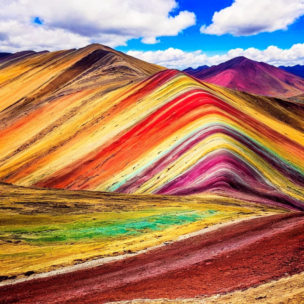 <lora:mountain_Vinicunca_SDXL:0.5>, landscape, colorful, Vinicunca, faux traditional media, cliff, mountain, sepia