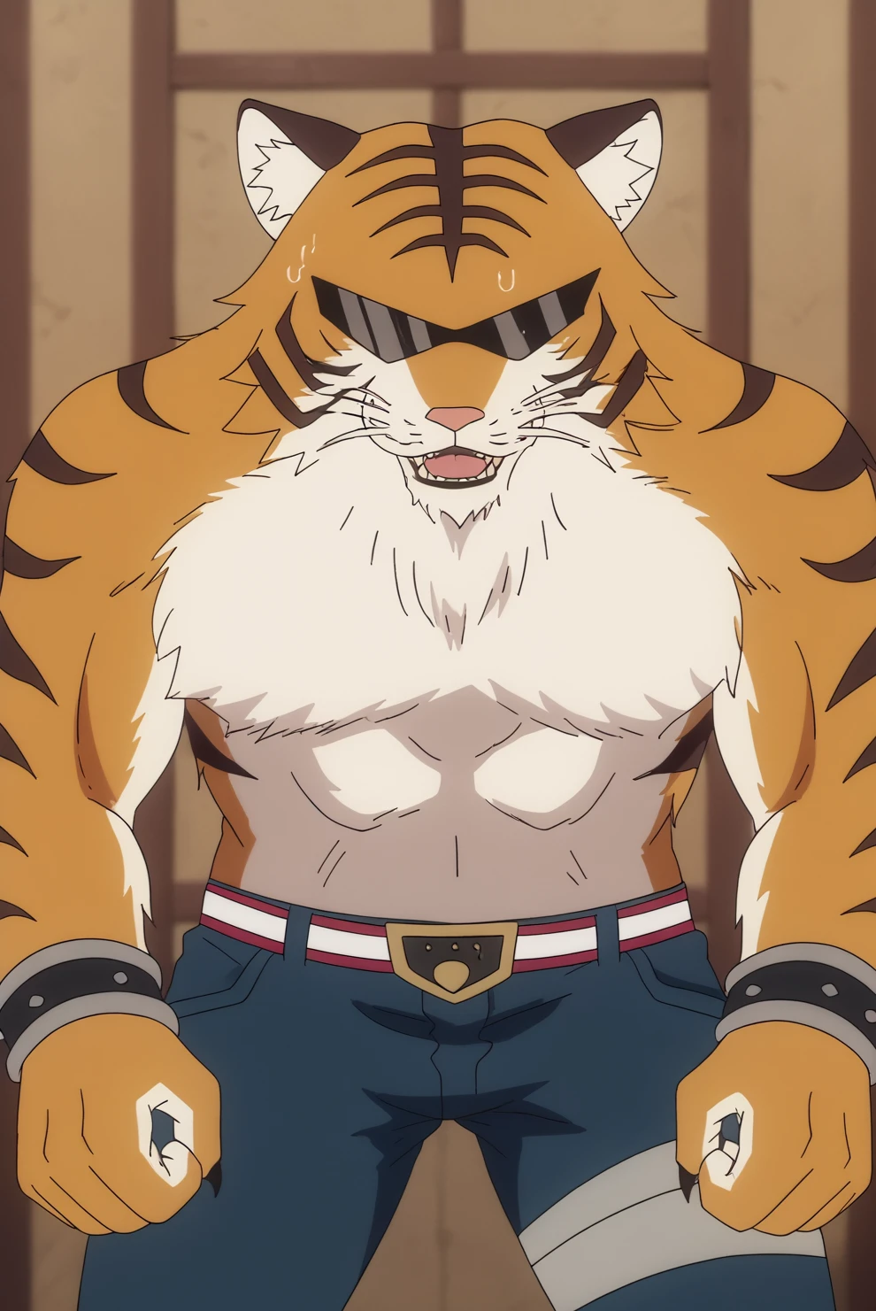 Tiger Man <lora:Sentouin_Hakenshimasu-Tiger_Man-PDXL:0.8>