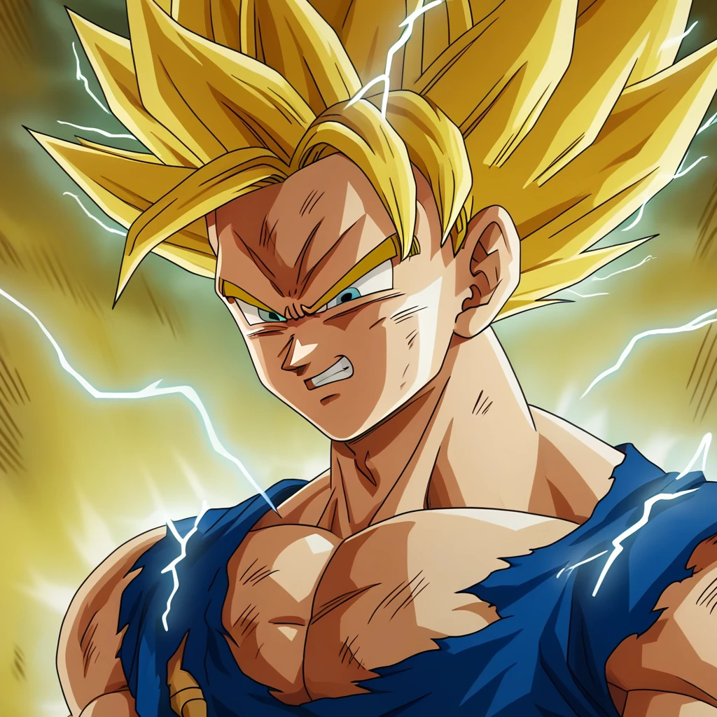 score_9, score_8_up, score_7_up,  BREAK

dragon_ball,Super_Saiyan_Gold_Aura, super saiyan, male focus, 1boy, blonde hair, solo, aura, electricity, spiked hair, torn clothes, upper body