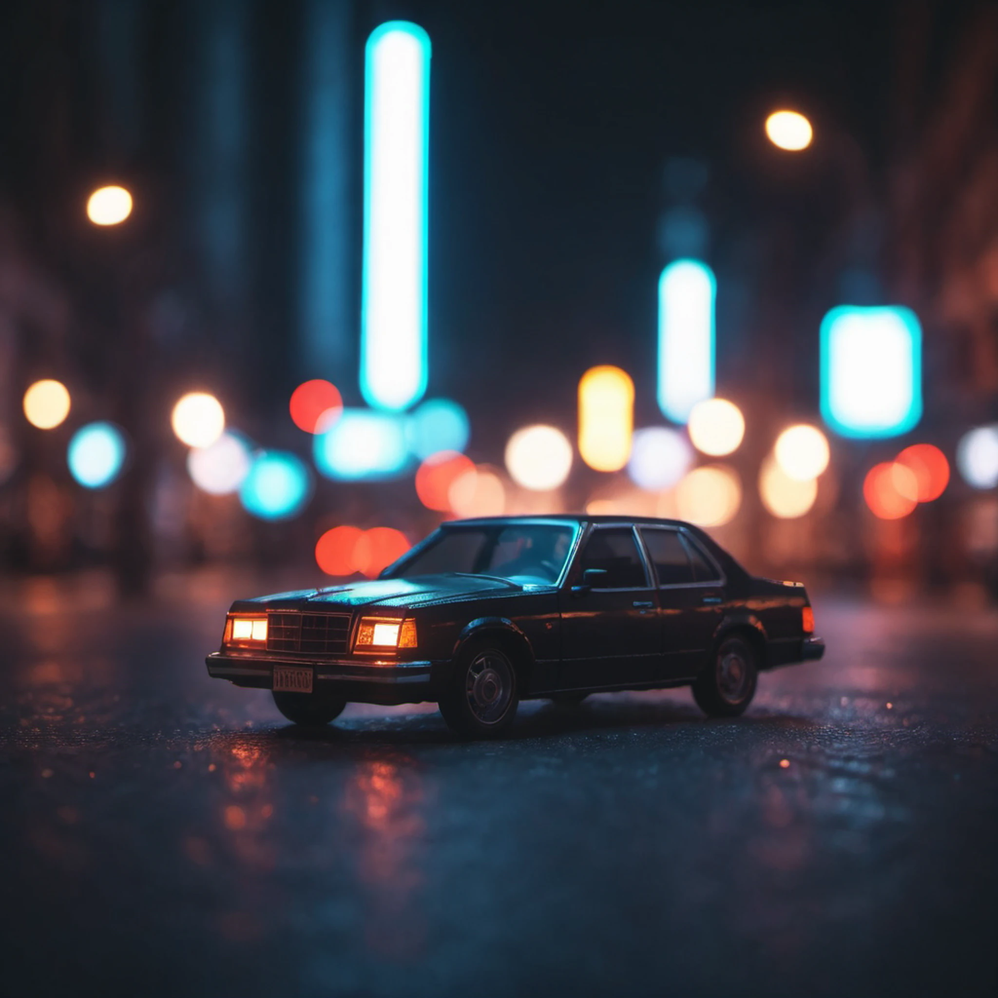 raw photograph,realistic,3d,8k,perspective,night,city,neonsign,street,car,bokeh,blurry background,<lora:Ring_Bokeh:0.5>