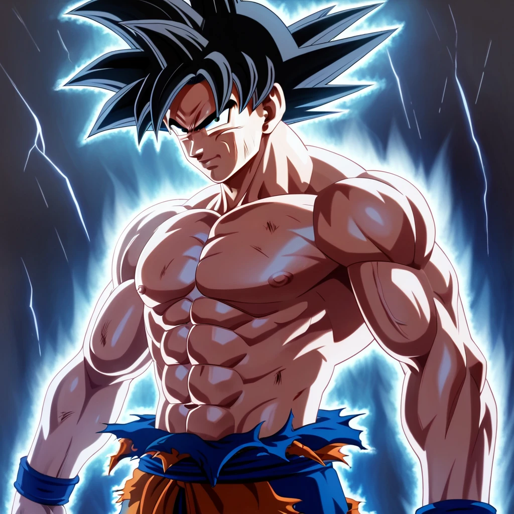 score_9, score_8_up, score_7_up,  BREAK

dragon_ball,Ultra_Instinct_Aura, 1boy, male focus, solo, aura, black hair, muscular, torn clothes, topless male, abs, spiked hair