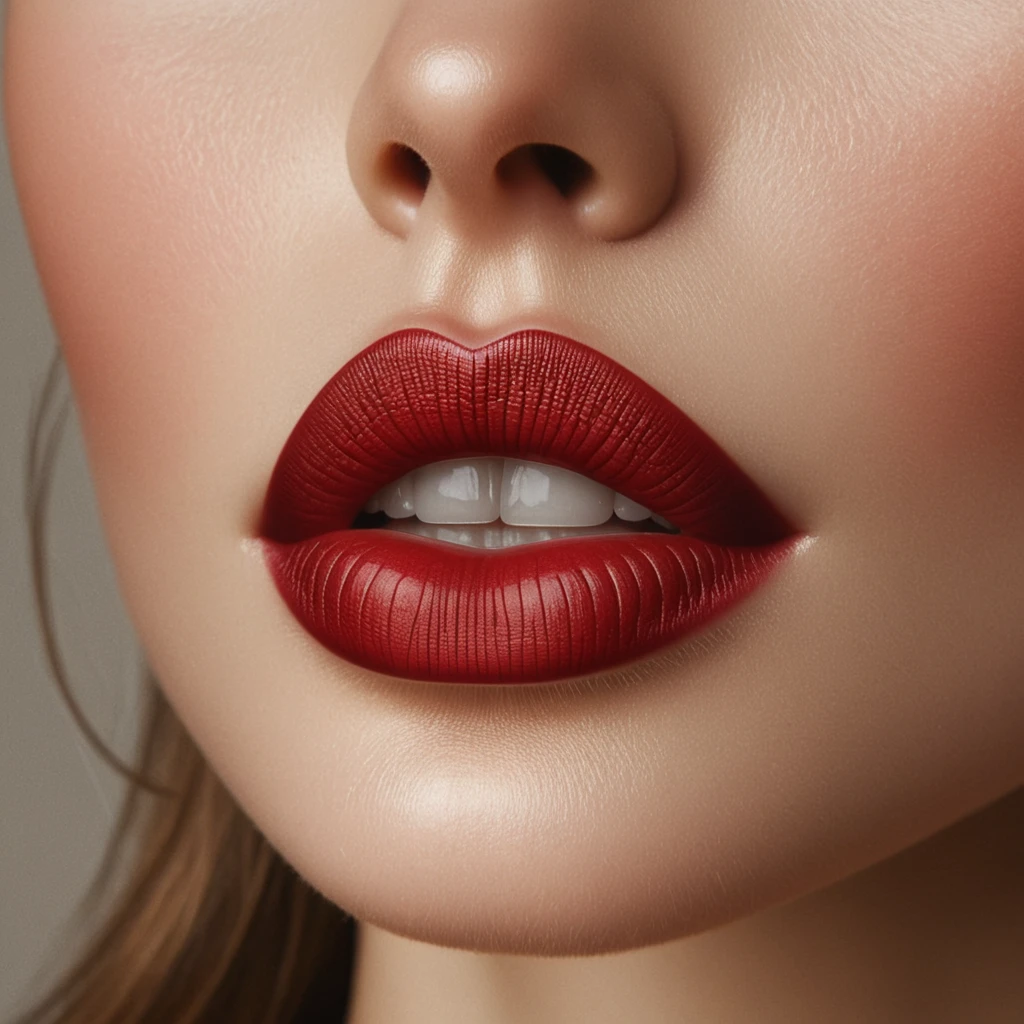 Carmine Red Lips