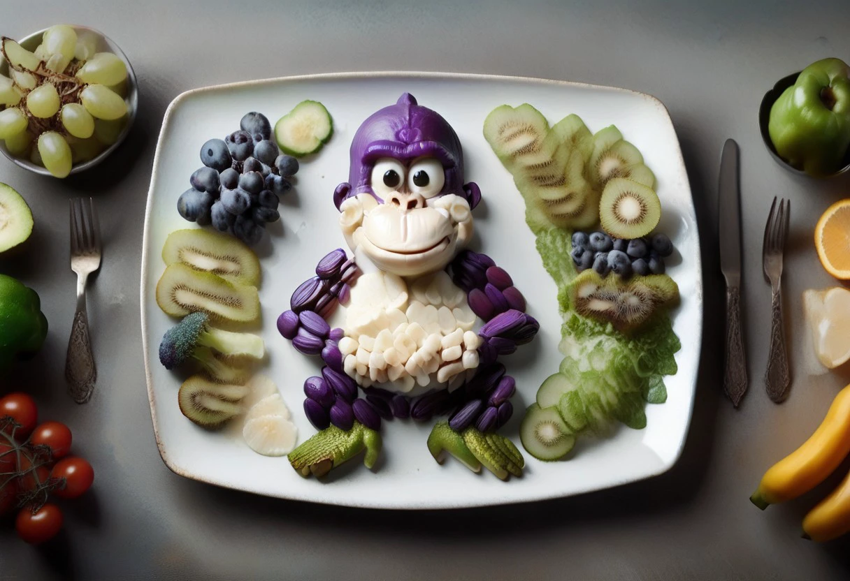 score_9, score_8_up, score_7_up, BREAK, f00df0rm, plate, b0nz1buddy, gorilla, eggplant, grapes