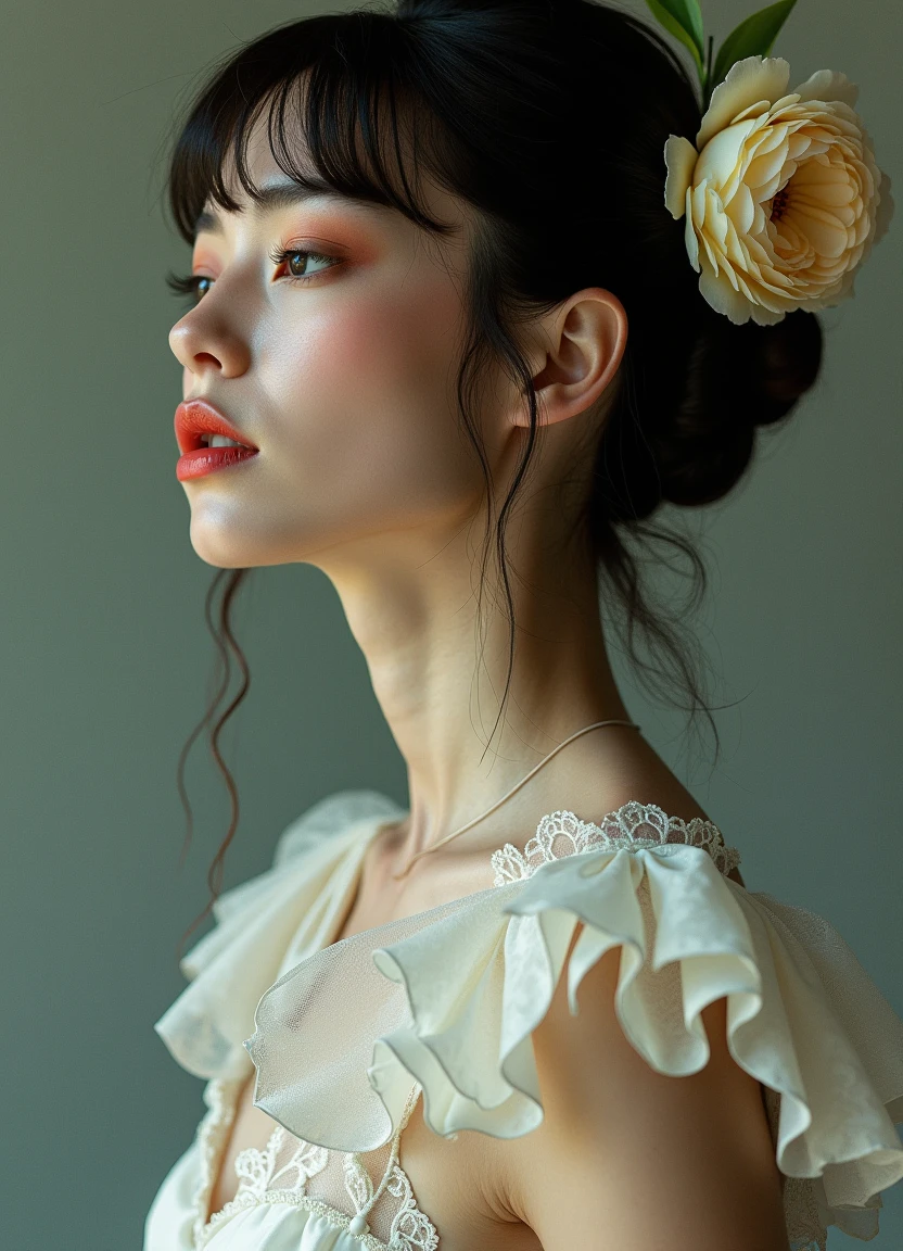 a beautiful pinup, art by Ray Caesar, Tokujin Yoshioka, Januz Miralles, Jeanloup Sieff, Joan Fontcuberta