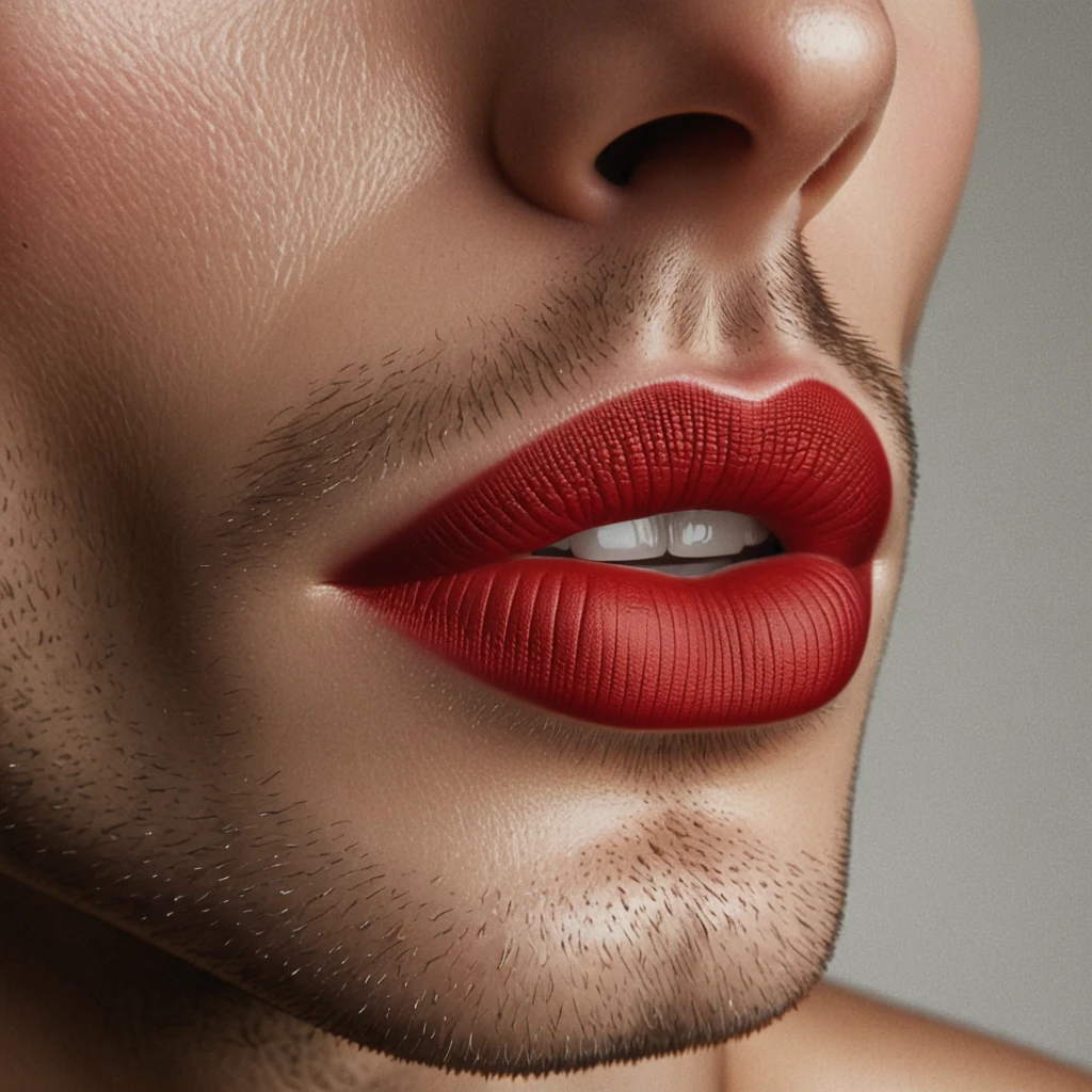 Carmine Red Lips