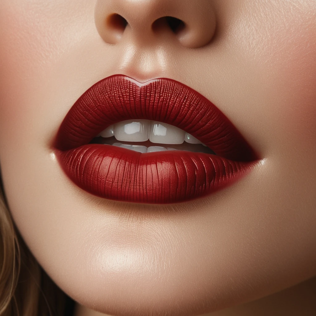 Carmine Red Lips