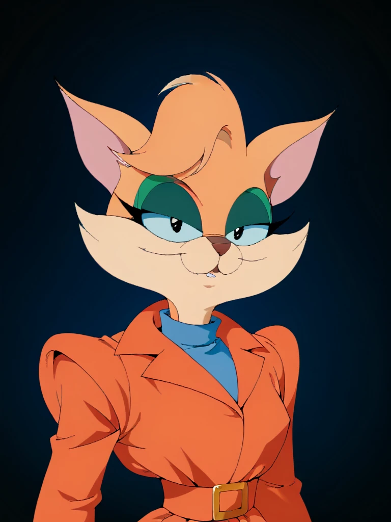 score_9, score_8_up, score_7_up, score_6_up, score_5_up, score_4_up, source_furry, Tabitha_Fantomcat, detailed eyes, detailed face, (retro artstyle, 1990s \(style\), flat color, toon \(style\)),  <lora:tabitha-v1:1>