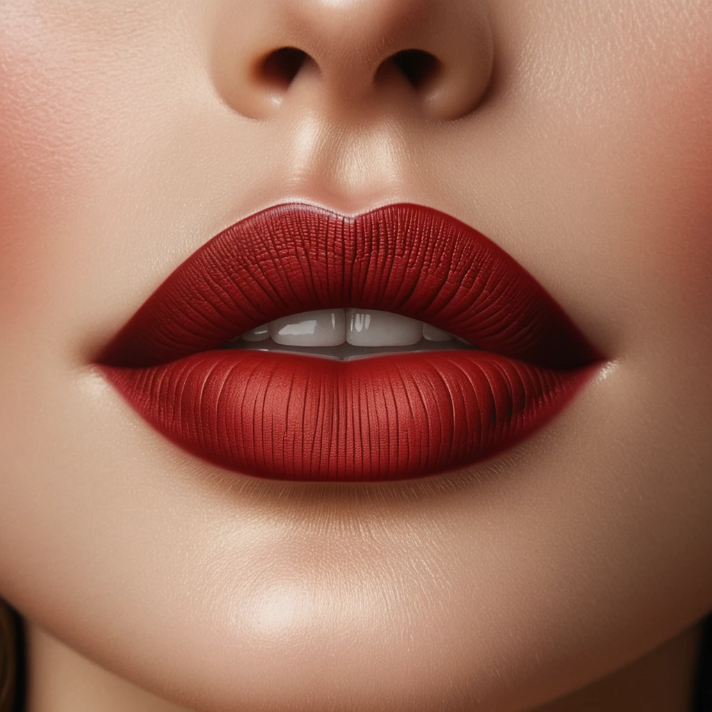 Carmine Red Lips