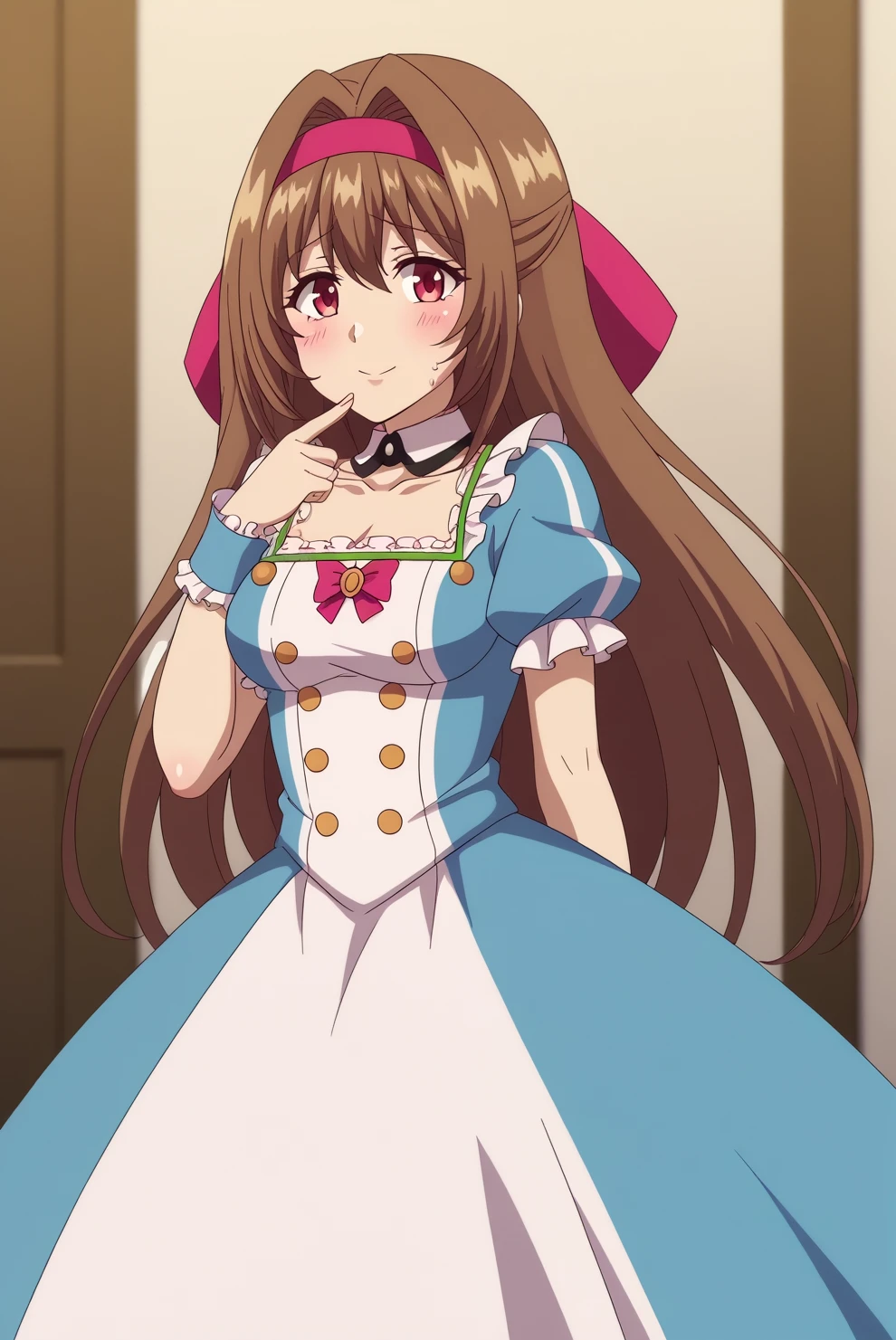 Keyaru trap, dress, rating_all <lora:Kaifuku_Jutsushi_no_Yarinaoshi-Keyaru-PDXL:0.8>