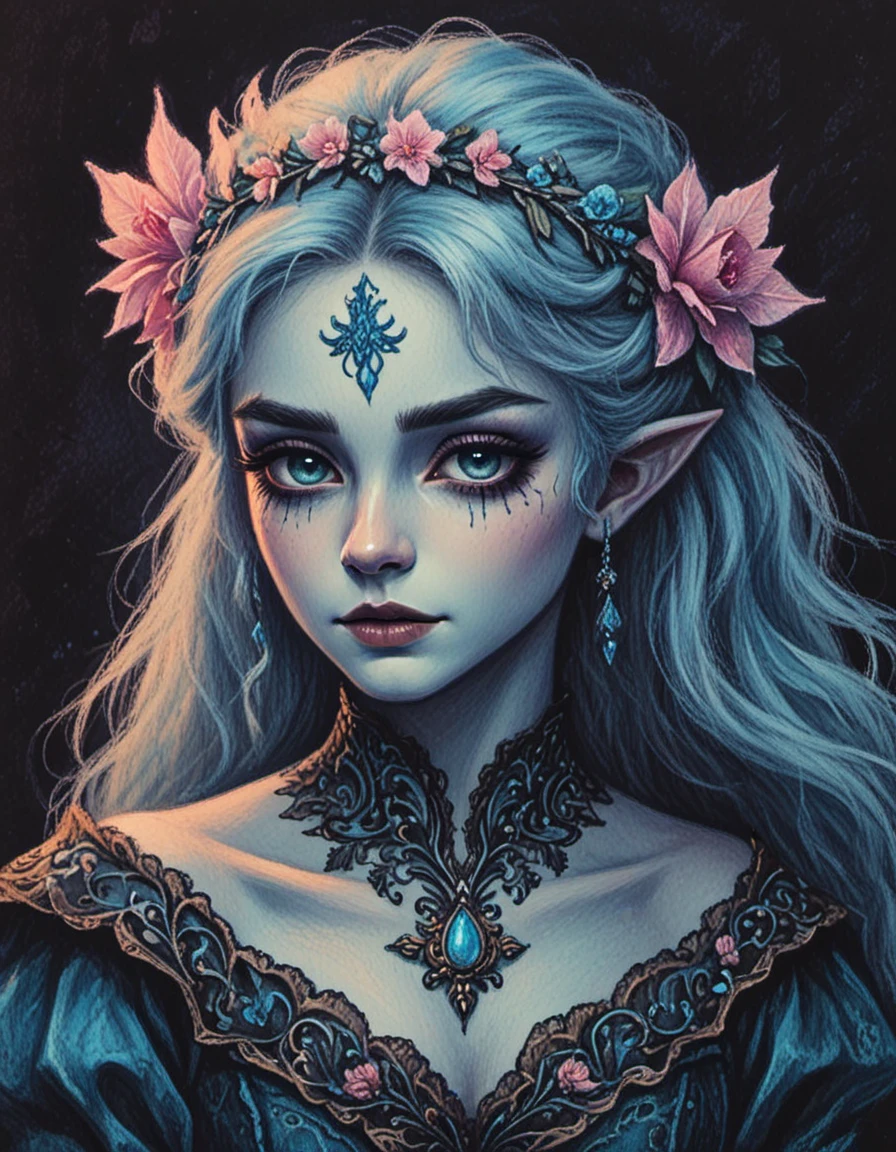 novuschroma13 style pastels dark elf rococo art <lora:sdxl_lightning_8step_lora:1> <lora:novuschroma13 style_2:1>