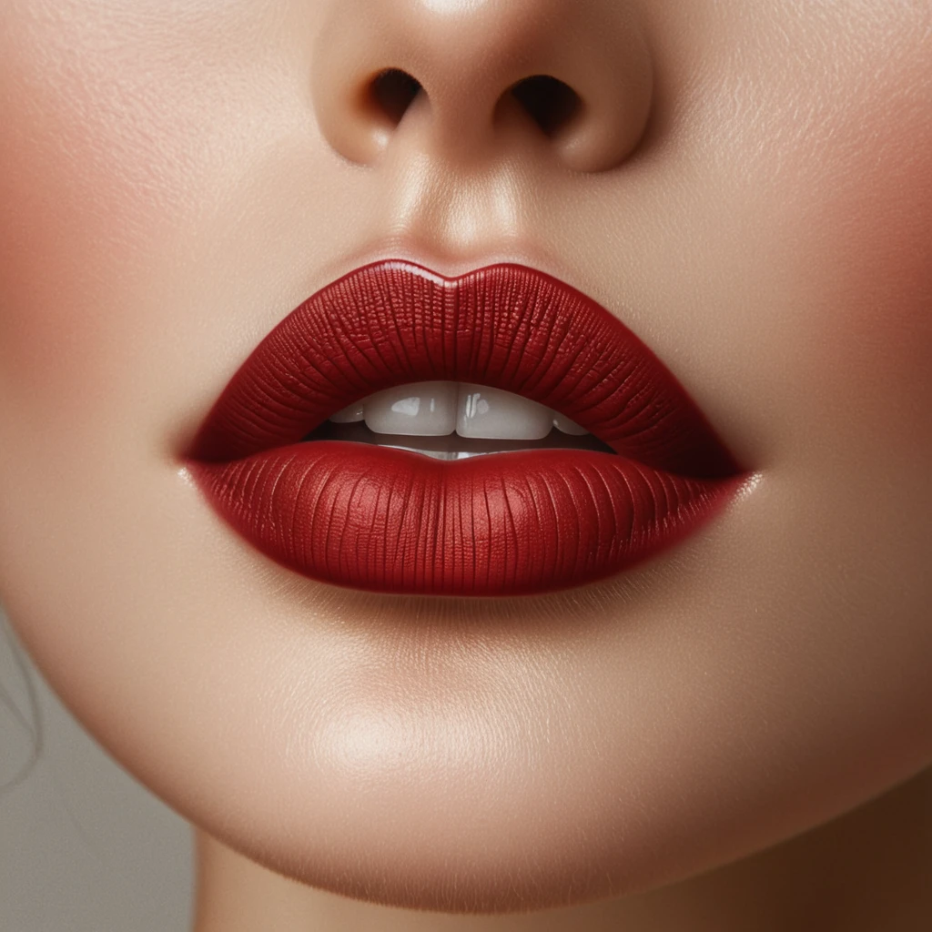 Carmine Red Lips