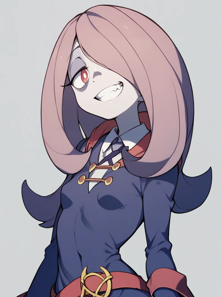 <lora:Sucy:1>,sucy manbavaran, little witch academia, small breasts, red eyes, grin,, score_9, score_8_up, score_7_up, score_6_up, score_5_up, score_4_up, BREAK