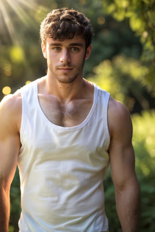 photograph of guy  face focus, upper body High resolution handsome guy, highly detailed, white tank top, (look at viewer) bokeh background, sunlight morning, sunburnt,  <lora:add_detail:0.7>   <lora:yuvalsliper:0.8> yuvalsliper, (perfect eyes), (masterpiece,best quality:1.5)