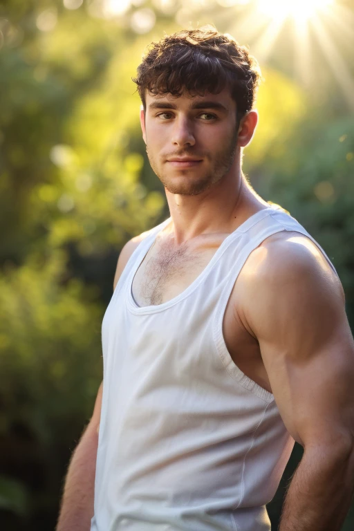 photograph of guy  face focus, upper body High resolution handsome guy, highly detailed, white tank top, (look at viewer) bokeh background, sunlight morning, sunburnt,  <lora:add_detail:0.7>   <lora:yuvalsliper:0.8> yuvalsliper,, (masterpiece,best quality:1.5)