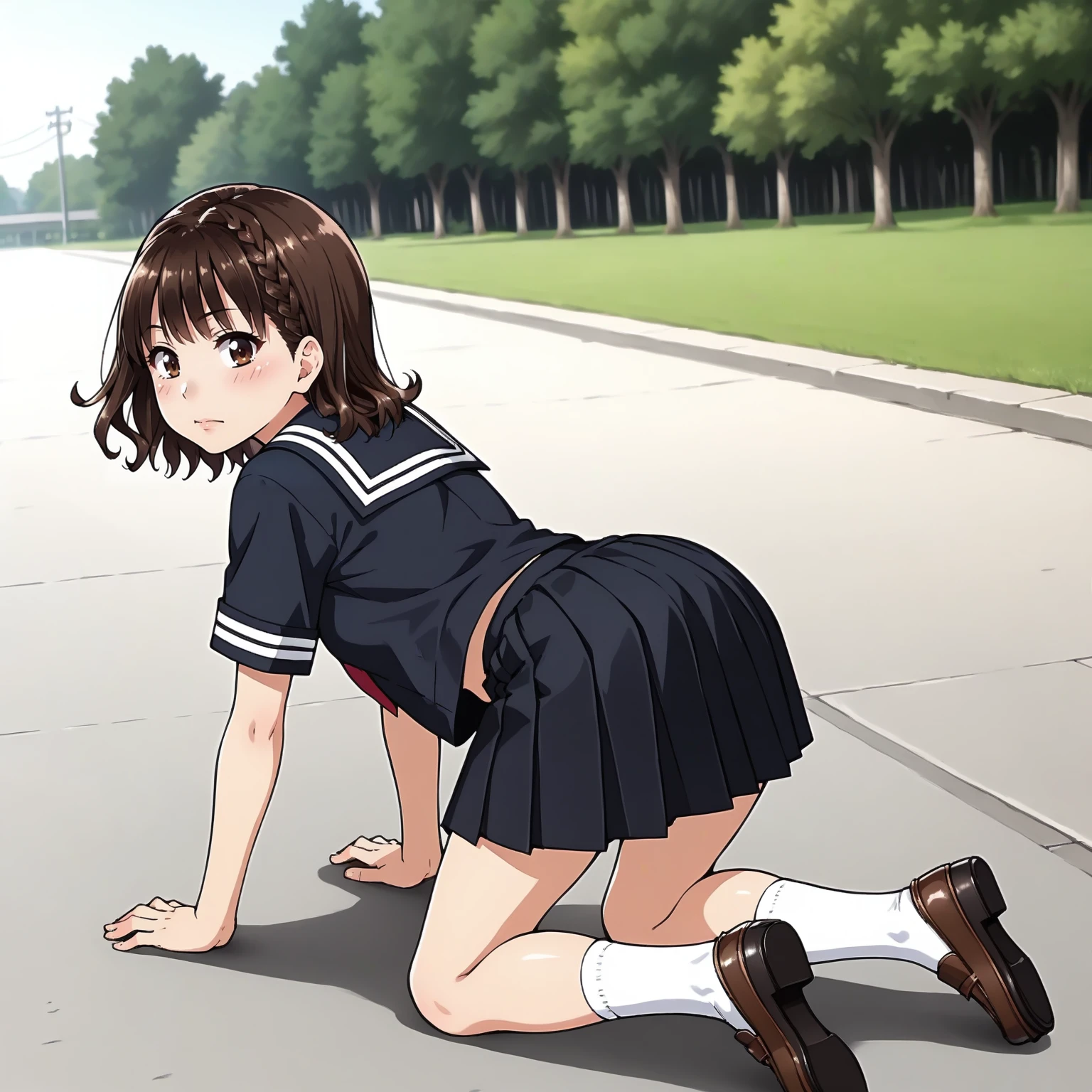 on back, wood chair , Over low Shot, looking up, contrapposto, dynamic pose, cinematic lighting, nighttime , Cattle farm, daytime , 
1girl, Uraraka Ochako, thick_eyebrows blush_stickers, brown_hair, brown_eyes, short_hair, sideburns, shiny hair, medium breasts, skindentation +++ v-shaped_eyebrows, :o , nude body , extremely quality extremely detailed, illustration, cute anime face, spread legs, pussy, ass, cameltoe, front view, sitting on big dildo, cum, squatting 