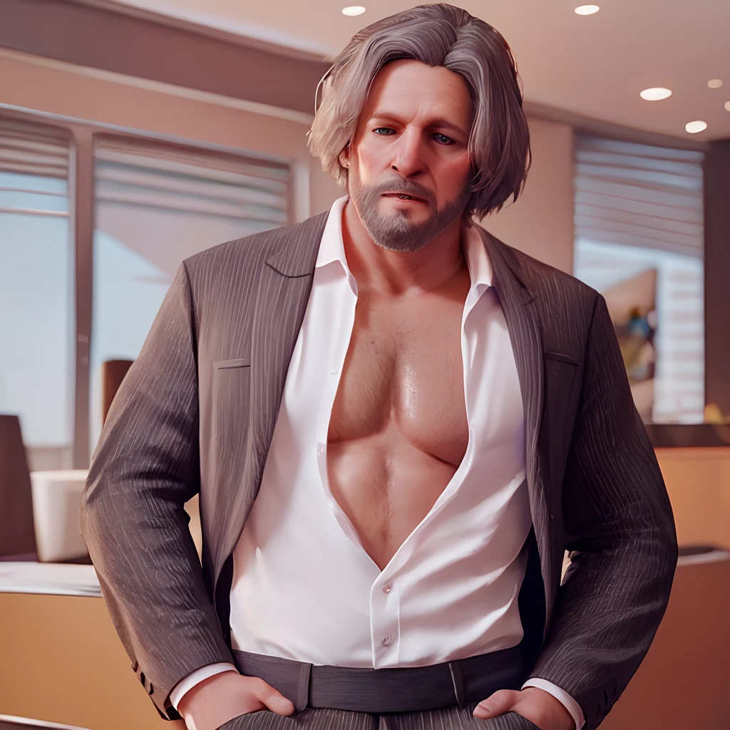 score_9, score_8_up, score_7_up,score_6_up, 1boy, realistic,good quality,hd,man, hank, <lora:hank-50:0.8>, formal, open shirt, pectorals