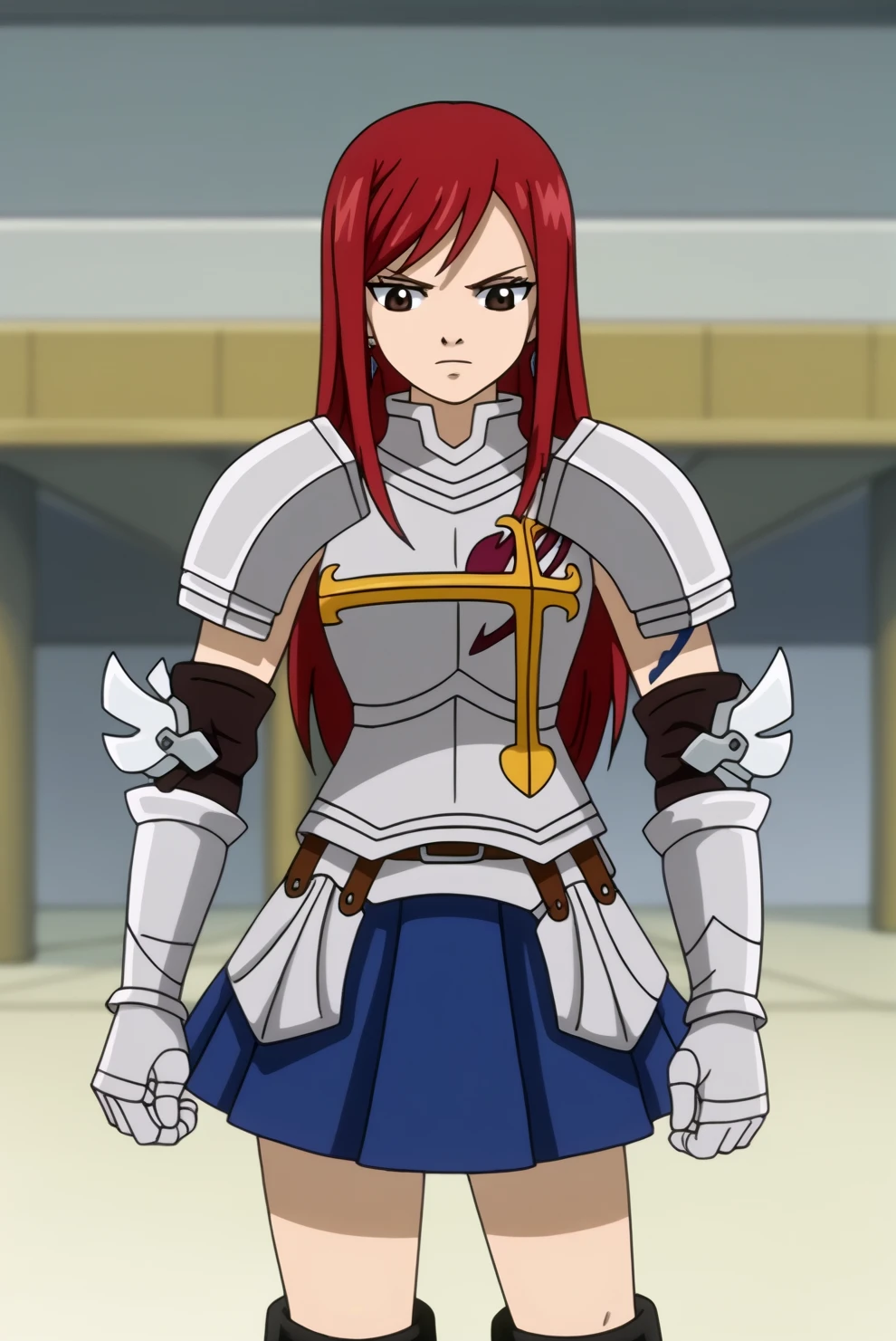 Erza Scarlet, kreuz armor <lora:Commission_Fairy_tail-Erza_Scarlet-PDXL:0.8>