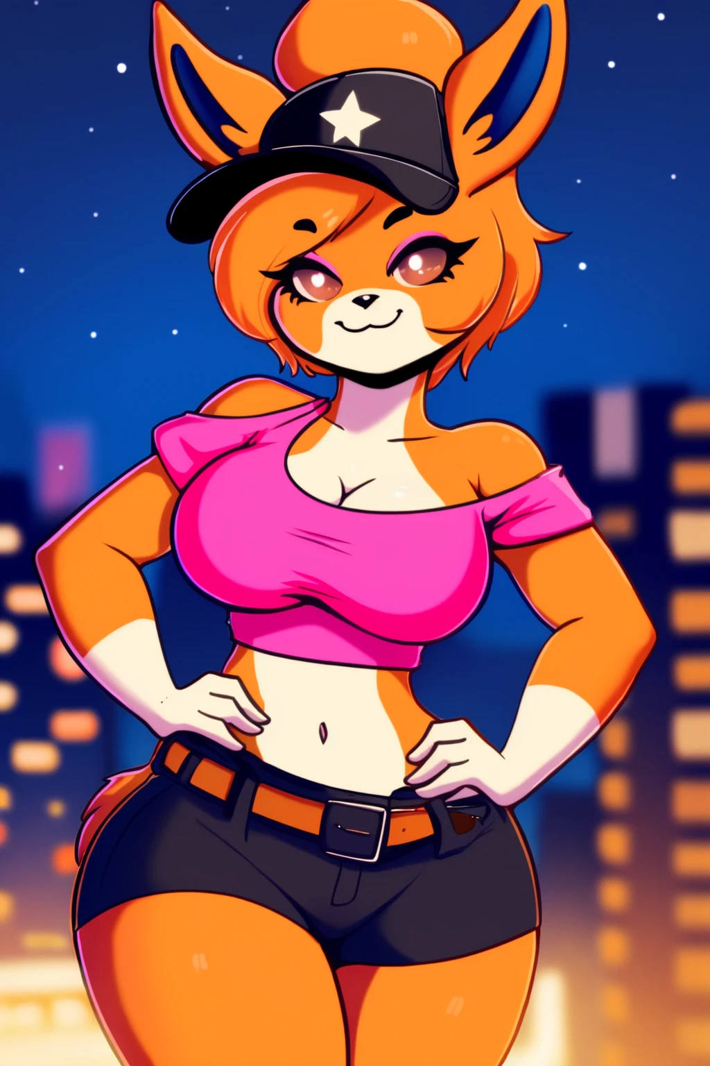 score_9, score_8_up, score_8, big breasts, (curvy), cute, eyelashes, BREAK, , source_furry, feral, anthro, rillaboom, orange eyes, BREAK, (ultra realistic,32k, masterpiece:1.2),(high detailed skin:1.1),( high quality:1.1), curvy, head tilt, hearts, blush, lips, curvy, head tilt, shiny clothes, (upper body), looking at viewer, bokeh, luminescent background, smile, looking at viewer, leather jacket, leather pants, black jacket, tight pants, black choker, zipper, biker clothes, spikes, multiple belts, shiny clothes, high collar, (graffiti:1.2), brick wall, cowboy shot, embedding:zPDXL, Expressiveh,