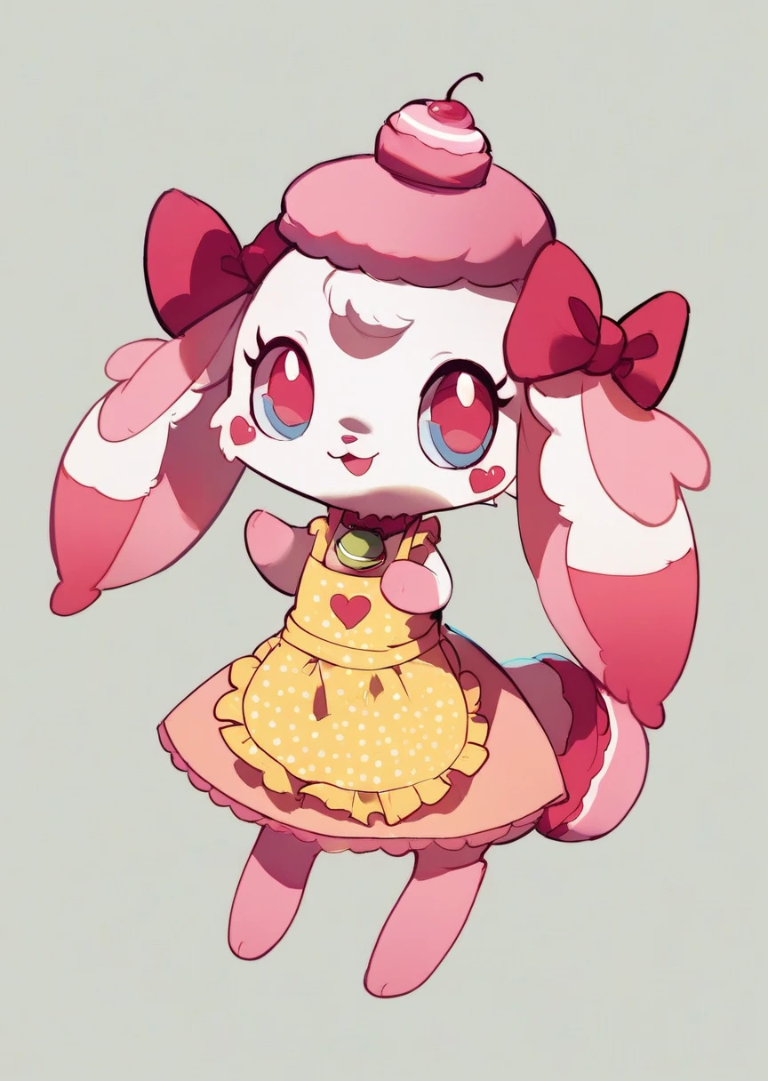 score_9, score_8_up, score_7_up, score_6_up, source_e621, rating safe, solo, 1 girl, pokemon_(creature) furry, macaronia, apron