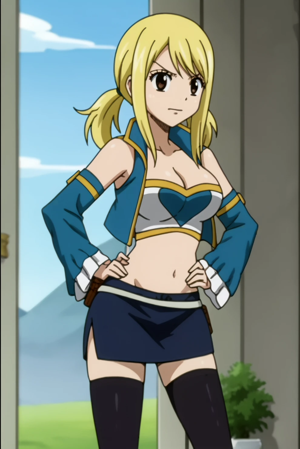 Lucy Heartfilia, season 5 outfit <lora:Commission_Fairy_Tail-Lucy_Heartfilia-PDXL:0.8>