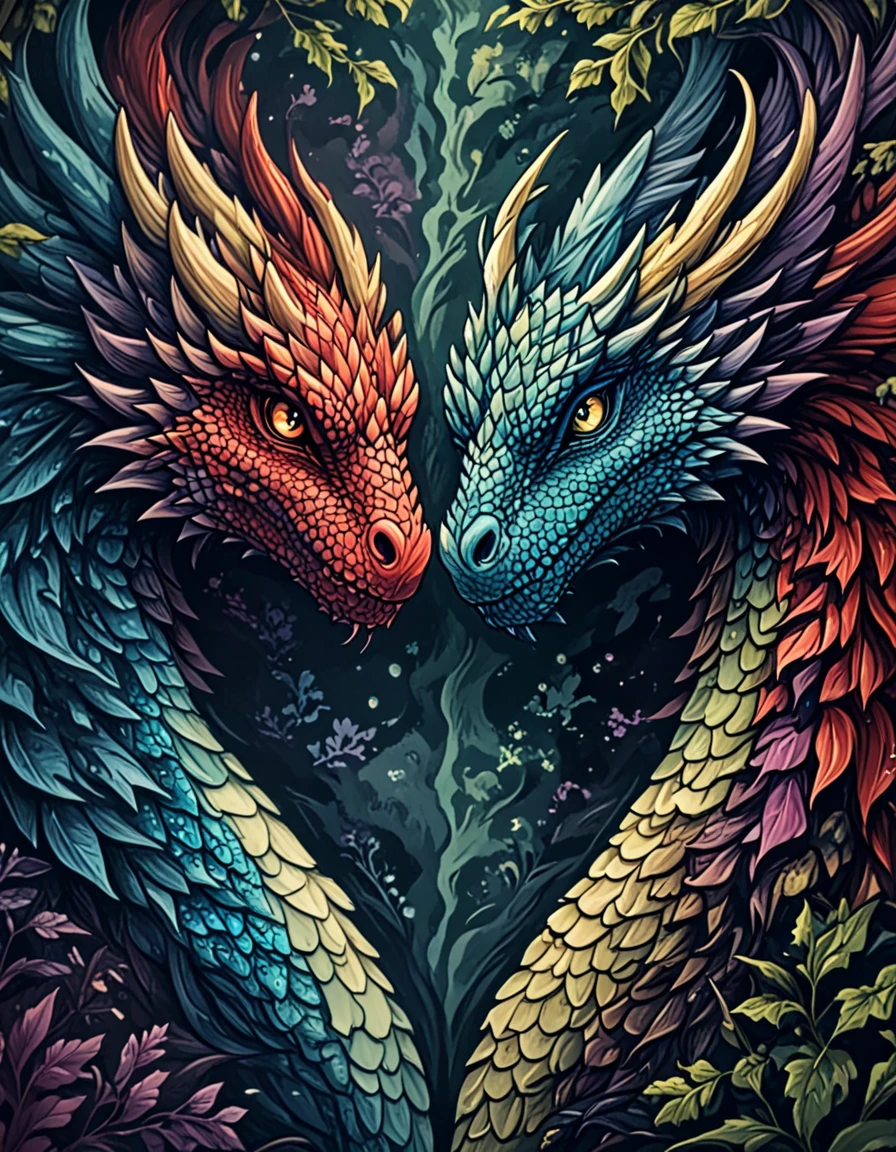novuschroma69 dual dichotomy dragons <lora:novuschroma69 dual:1.45> <lora:sdxl_lightning_8step_lora:1>