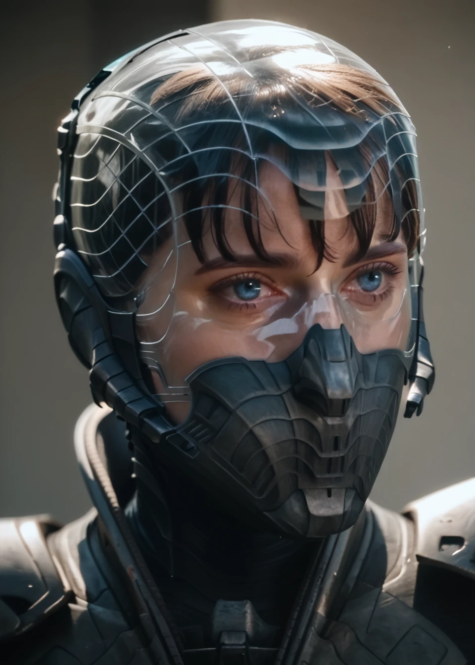 <lora:Faora:1> faora, portrait, short hair, blue eyes, mask, helmet, score_9, score_8_up, score_7_up, score_6_up, insanely detailed, beautiful detailed face,beautiful detailed eyes, masterpiece, best quality