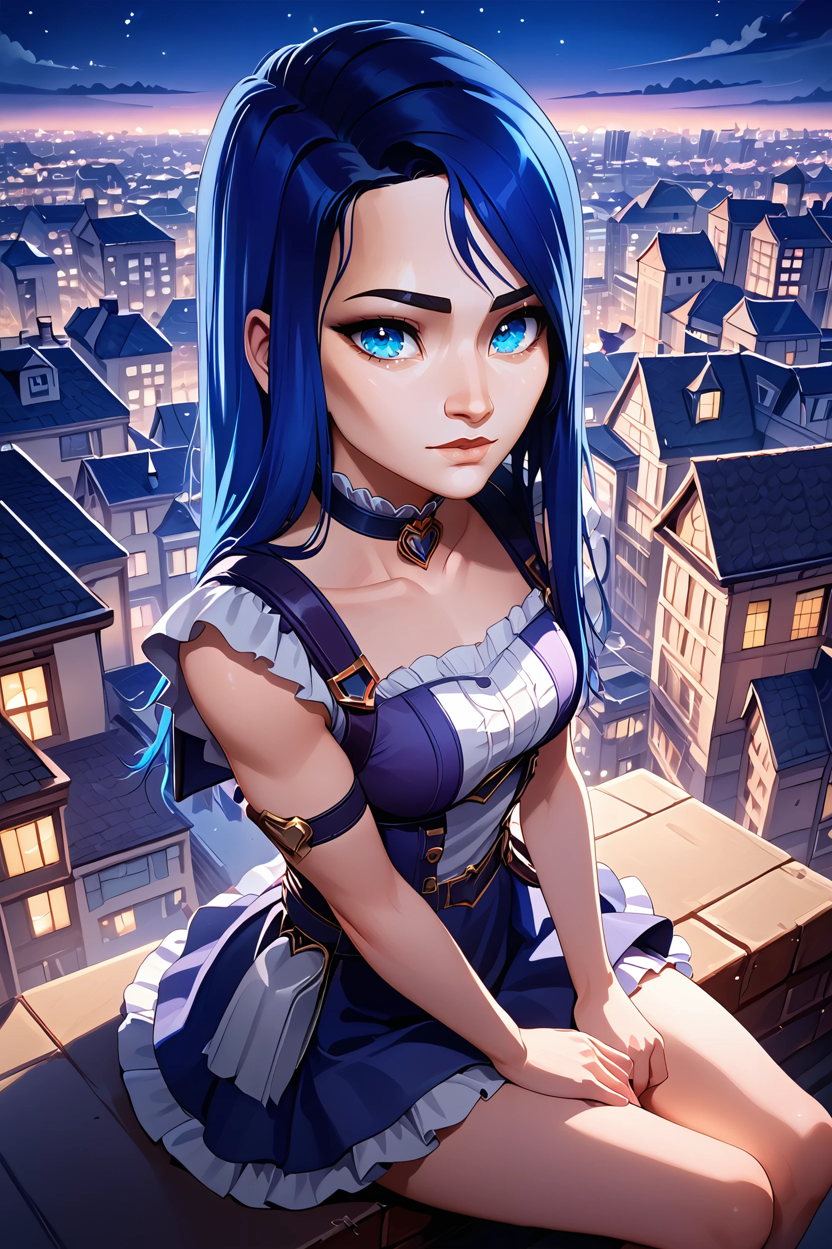 score_9, score_8_up, score_7_up, score_6_up
<lora:ALCaitlyn:1.0>
ALCaitlyn, 1girl, blue hair, long hair, blue eyes, looking at viewer, low light, dramatic lighting, darkness, wings, angel wings on back