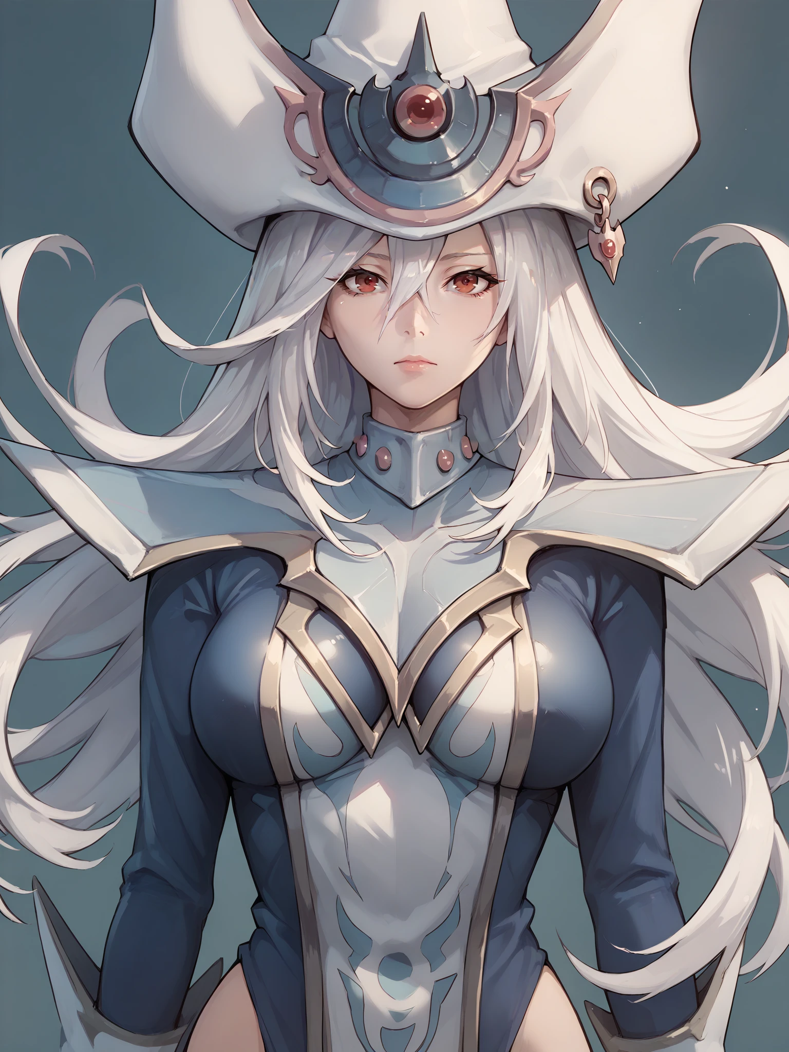 score_9, score_8_up, score_7_up, score_6_up, score_5_up,
Silent_Magician, Hat, Duel_Monster, Long_Hair, large_breasts, Hip_vent, long_hair, white_hair, white_gloves, dress, red_eyes, 
 <lora:Silent_Magician_V3:1>