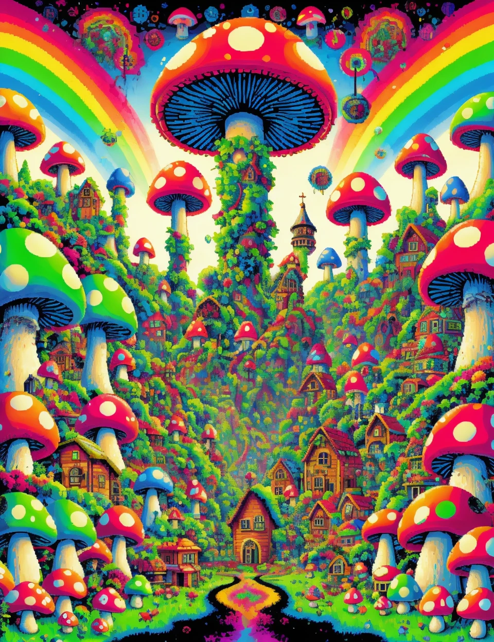 DonMShr00mK1ngd0mXL mushroom city, nestled windy shadow european snakelike Zmey Gorynych, membranous
, <lora:DonMShr00mK1ngd0m-000008:0.6>