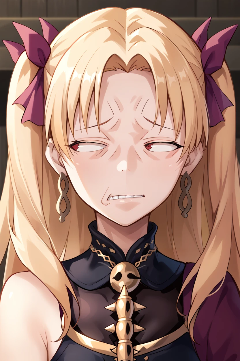 score_9, score_8_up, score_7_up, masterpiece, best quality, excalibur_face, 1girl, solo, <lora:ChamEreshkigalPonyXL:0.8> Ereshkigal, two side up, hair ribbon, , look to the side,
portrait , <lora:ExcaliburFacePonyV1:1>,